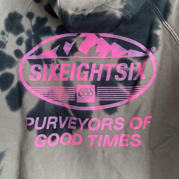 686 Womens Hoodie Sweatshirt Size XS Brown Black Outdoor Snowboard Comfort - Picture 11 of 13